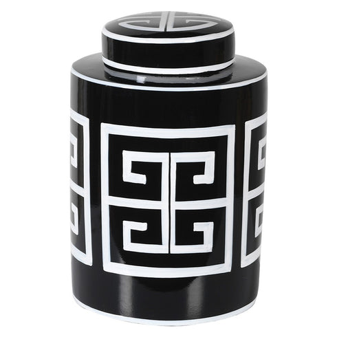 Greek Key Design Jar